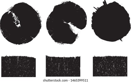 Grunge post Stamps Collection, Circles. Banners, Insignias , Logos, Icons, Labels and Badges Set . vector distress textures.blank shapes.