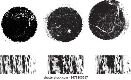 Grunge post Stamps Collection, Circles. Banners, Insignias , Logos, Icons, Labels and Badges Set . vector distress textures.blank shapes.