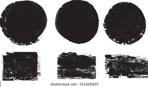 Grunge post Stamps Collection, Circles. Banners, Insignias , Logos, Icons, Labels and Badges Set . vector distress textures.blank shapes.