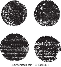 Grunge post Stamps Collection, Circles. Banners, Insignias , Logos, Icons, Labels and Badges Set . vector distress textures.blank shapes.