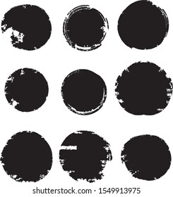 Grunge post Stamps Collection, Circles. Banners, Insignias , Logos, Icons, Labels and Badges Set . vector distress textures.blank shapes.