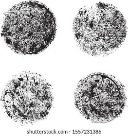 Grunge post Stamps Collection, Circles. Banners, Insignias , Logos, Icons, Labels and Badges Set . vector distress textures.blank shapes.