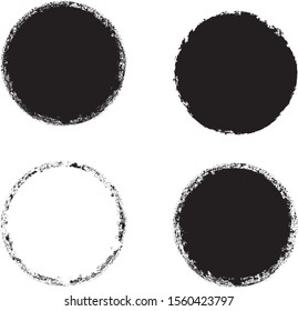 Grunge post Stamps Collection, Circles. Banners, Insignias , Logos, Icons, Labels and Badges Set . vector distress textures.blank shapes.