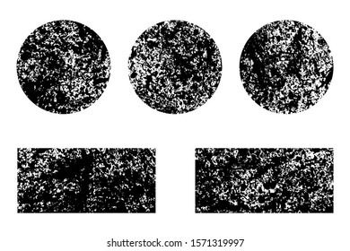 Grunge post Stamps Collection, circles. Banners, logos, Icons, labels and badges set . Vector distressed textures shapes