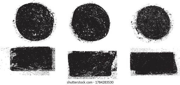 Grunge post Stamps Collection, Circles. Banners, Insignias , Logos, Icons, Labels and Badges Set . vector distress textures.blank shapes.