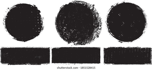 Grunge post Stamps Collection, Circles. Banners, Insignias , Logos, Icons, Labels and Badges Set . vector distress textures.blank shapes.