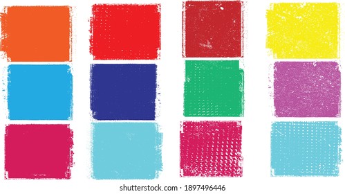 Grunge post Stamps Collection, Circles. Banners, Insignias , Logos, Icons, Labels and Badges Set . vector distress textures.blank shapes.