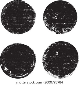 Grunge la colección de sellos postales, círculos. Banners, Insignias, Logotipos, Iconos, Etiquetas y Badges Set. texturas de distrés vectorial.formas en blanco.