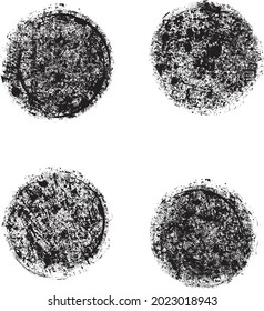 Grunge la colección de sellos postales, círculos. Banners, Insignias, Logotipos, Iconos, Etiquetas y Badges Set. texturas de distrés vectorial.formas en blanco.
