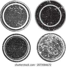 Grunge post Stamps Collection, Circles. Banners, Insignias , Logos, Icons, Labels and Badges Set . vector distress textures.blank shapes.