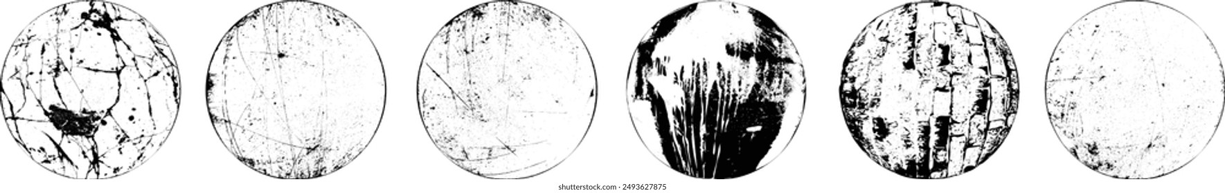 Grunge post Stamps Collection, Circles. Banners, Insignias , Logos, Icons, Labels and Badges Set . vector distress textures.blank shapes.