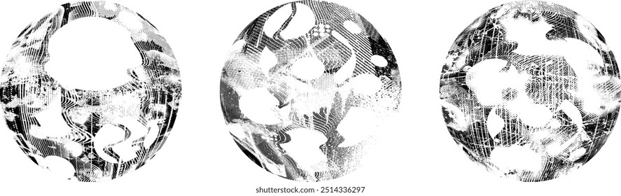 Grunge Post Coleção de Selos, Círculos. Banners, Insignias , Logotipos, Ícones, Rótulos e Emblemas . vetores aflige texturas.formas em branco.