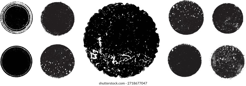 Grunge Post Coleção de Selos, Círculos. Banners, Insignias , Logotipos, Ícones, Rótulos e Emblemas . vetores aflige texturas.formas em branco.
