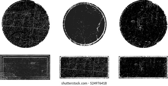 Grunge post Stamps Collection, Circles. Banners, Insignias , Logos, Icons, Labels and Badges Set . vector distress textures.blank shapes. - Shutterstock ID 524976418