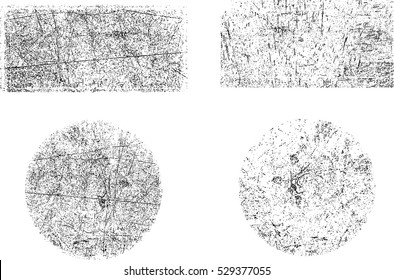 Grunge post Stamps Collection, Circles. Banners, Insignias , Logos, Icons, Labels and Badges Set . vector distress textures.blank shapes.