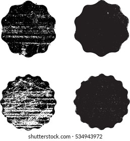 Grunge post Stamps Collection, Circles. Banners, Insignias , Logos, Icons, Labels and Badges Set . vector distress textures.blank shapes.