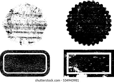Grunge post Stamps Collection, Circles. Banners, Insignias , Logos, Icons, Labels and Badges Set . vector distress textures.blank shapes.