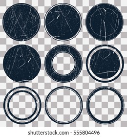 Grunge post Stamps Collection, Circles. Banners, Insignias , Logos, Icons, Labels and Badges Set . vector distress textures.blank shapes
