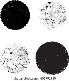 Grunge post Stamps Collection, Circles. Banners, Insignias , Logos, Icons, Labels and Badges Set . vector distress textures.blank shapes.