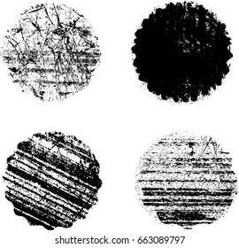 Grunge post Stamps Collection, Circles. Banners, Insignias , Logos, Icons, Labels and Badges Set . vector distress textures.blank shapes.