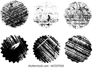 Grunge post Stamps Collection, Circles. Banners, Insignias , Logos, Icons, Labels and Badges Set . vector distress textures.blank shapes.
