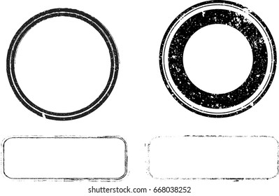 Grunge post Stamps Collection, Circles. Banners, Insignias , Logos, Icons, Labels and Badges Set . vector distress textures.blank shapes.
