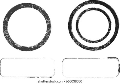 Grunge post Stamps Collection, Circles. Banners, Insignias , Logos, Icons, Labels and Badges Set . vector distress textures.blank shapes.