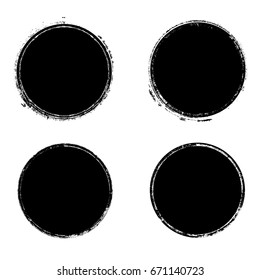 Grunge post Stamps Collection, Circles. Banners, Insignias , Logos, Icons, Labels and Badges Set . vector distress textures.blank shapes.