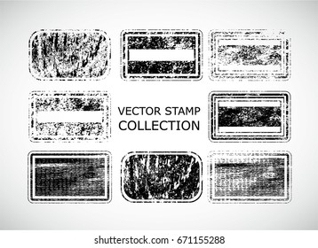 Grunge post Stamps Collection, Circles. Banners, Insignias , Logos, Icons, Labels and Badges Set . vector distress textures.blank shapes.