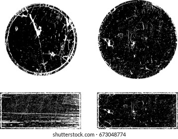 Grunge post Stamps Collection, Circles. Banners, Insignias , Logos, Icons, Labels and Badges Set . vector distress textures.blank shapes.