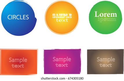 Grunge post Stamps Collection, Circles. Banners, Insignias , Logos, Icons, Labels and Badges Set . vector distress textures.blank shapes.