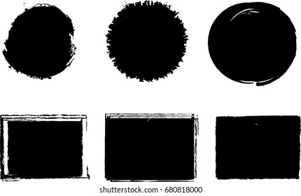 Grunge post Stamps Collection, Circles. Banners, Insignias , Logos, Icons, Labels and Badges Set . vector distress textures.blank shapes.
