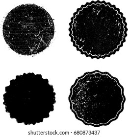 Grunge post Stamps Collection, Circles. Banners, Insignias , Logos, Icons, Labels and Badges Set . vector distress textures.blank shapes.