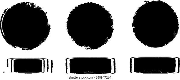 Grunge post Stamps Collection, Circles. Banners, Insignias , Logos, Icons, Labels and Badges Set . vector distress textures.blank shapes.