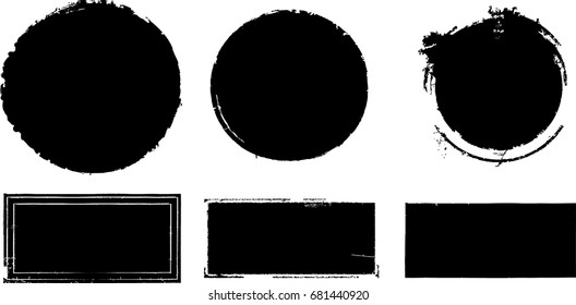 Rough Edge Box Hand Drawn Brush Stock Vector (Royalty Free) 1035254023 ...