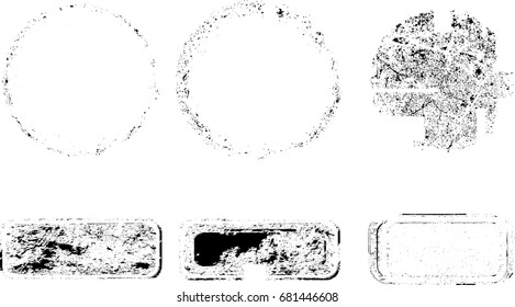 Grunge post Stamps Collection, Circles. Banners, Insignias , Logos, Icons, Labels and Badges Set . vector distress textures.blank shapes.