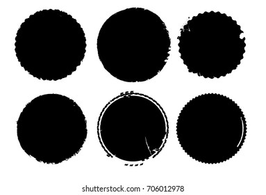 Grunge post Stamps Collection, Circles. Banners, Insignias , Logos, Icons, Labels and Badges Set . vector distress textures.blank shapes.