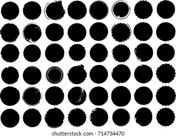Grunge post Stamps Collection, Circles. Banners, Insignias , Logos, Icons, Labels and Badges Set . vector distress textures.blank shapes. Mega set