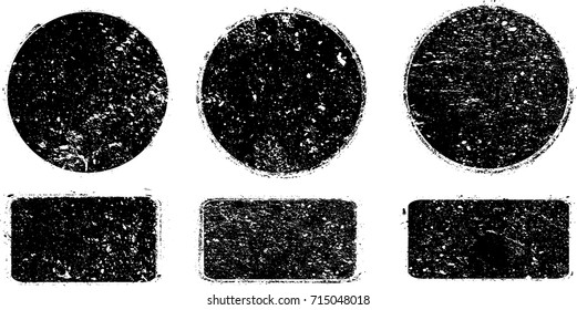 Grunge post Stamps Collection, Circles. Banners, Insignias , Logos, Icons, Labels and Badges Set . vector distress textures.blank shapes.