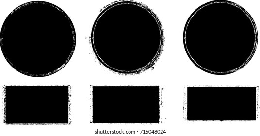 Grunge post Stamps Collection, Circles. Banners, Insignias , Logos, Icons, Labels and Badges Set . vector distress textures.blank shapes.