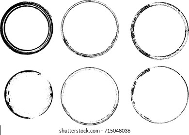 Grunge post Stamps Collection, Circles. Banners, Insignias , Logos, Icons, Labels and Badges Set . vector distress textures.blank shapes.