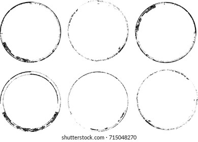 Grunge post Stamps Collection, Circles. Banners, Insignias , Logos, Icons, Labels and Badges Set . vector distress textures.blank shapes.