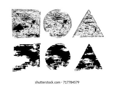 Grunge post Stamps Collection, Circles. Banners, Insignias , Logos, Icons, Labels and Badges Set . vector distress textures.blank shapes.