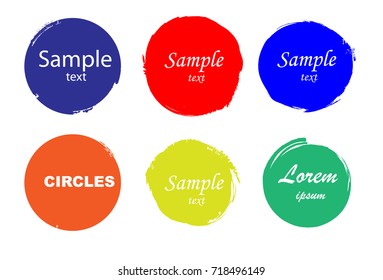 Grunge post Stamps Collection, Circles. Banners, Insignias , Logos, Icons, Labels and Badges Set . vector distress textures.colorful shapes.