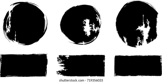 Grunge post Stamps Collection, Circles. Banners, Insignias , Logos, Icons, Labels and Badges Set . vector distress textures.blank shapes.