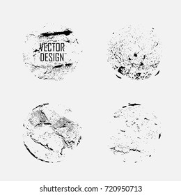 Grunge post Stamps Collection, Circles. Banners, Insignias , Logos, Icons, Labels and Badges Set . vector distress textures. blank round shapes.