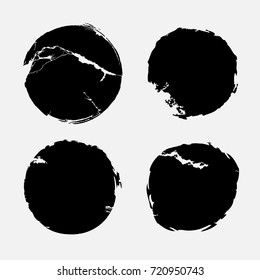 Grunge post Stamps Collection, Circles. Banners, Insignias , Logos, Icons, Labels and Badges Set . vector distress textures. blank round shapes.