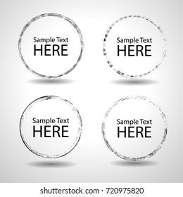 Grunge post Stamps Collection, Circles. Banners, Insignias , Logos, Icons, Labels and Badges Set . vector distress textures.blank shapes.