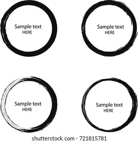 Grunge post Stamps Collection, Circles. Banners, Insignias , Logos, Icons, Labels and Badges Set . vector distress textures.blank shapes.