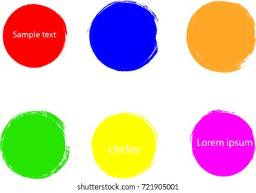 Grunge post Stamps Collection, Circles. Banners, Insignias , Logos, Icons, Labels and Badges Set . vector distress textures.colorful shapes.
